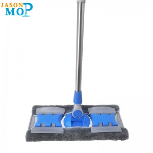 Korkealaatuinen teräs MOP Microfiber Stainless Steel Sauva pidentynyt litteä MOP Floor Puhdistus
